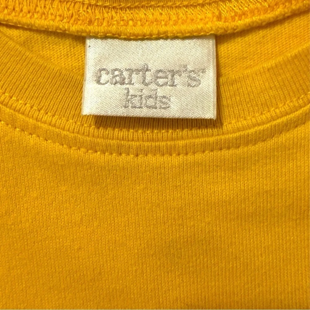 Vintage Carter’s Kids Tug Boat Nautical Graphic Tee Yellow Short Sleeve 12 Month